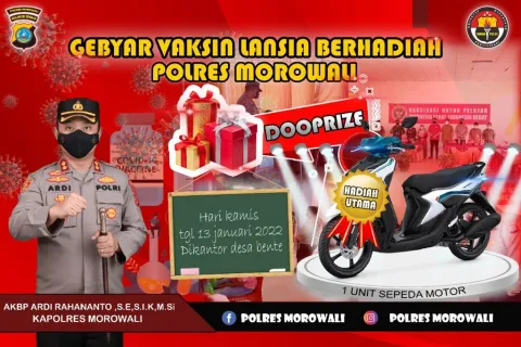 Polres Morowali Gelar Vaksinasi Berhadiah untuk Lansia