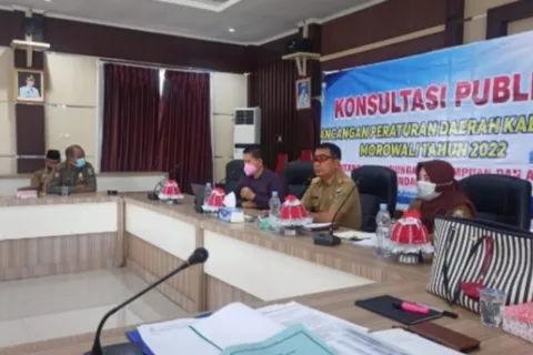 Mengawali Tahun 2022, Pemkab Morowali Konsultasi Publik 3 Raperda