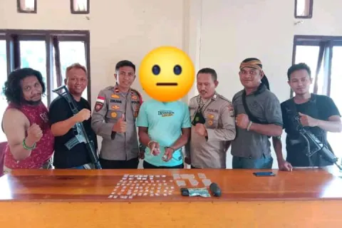 Polsek Ampibabo Parimo Tangkap Seorang Warga Sedang Transaksi Narkoba