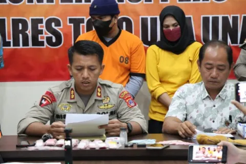 Polres Touna Amankan Pasutri Pemilik Sabu 11,60 Gram