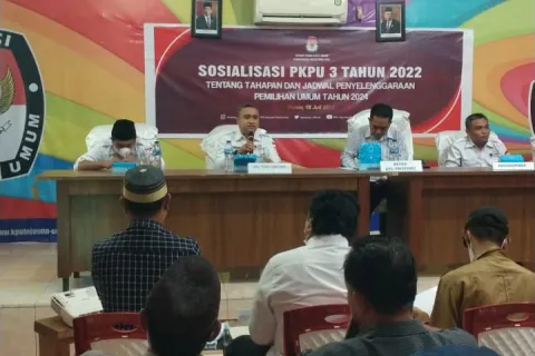 KPUD Touna Sosialisasi PKPU Tahapan dan Jadwal Pemilu 2024