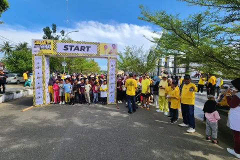 HUT ke-58 Golkar: Morowali Gelar Jalan Sehat Serentak Diikuti 514 Kabupaten/Kota