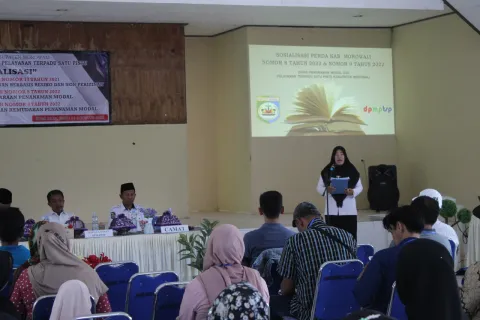 Dorong Kesejahteraan UMKM, DPMPTSP Morowali Sosialisasi Tiga Perda di Kecamatan Bumi Raya