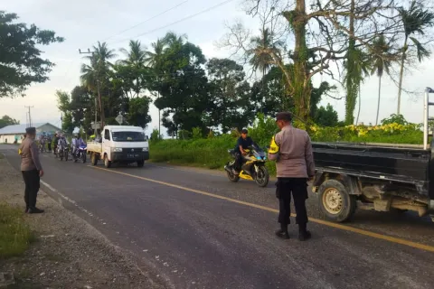 Banyak Aduan, Polsek Bungku Barat Razia Knalpot Bogar