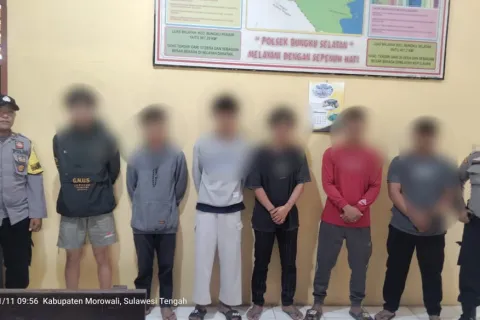 Polsek Bungku Selatan Amankan 9 Pemuda Pelaku Pengeroyokan