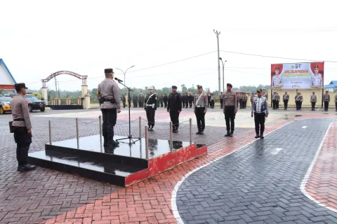 Dukung Tertib Lalu Lintas, Polres Morowali Gelar Apel Operasi Tinombala