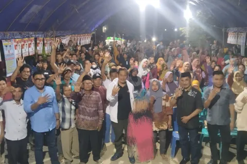 Kampanye di Witaponda, Rachmansyah-Harsono Janji Berikan Bantuan Alat Pertanian