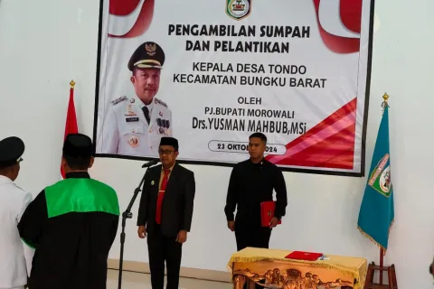 Pemda Morowali Lantik Kades Tondo Sandang Status Tersangka