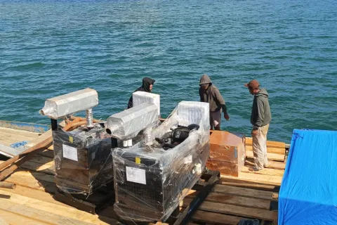 5 Pulau di Morowali Terima Mesin Listrik, Aminudin: Berkat Perjuangan Rachmansyah