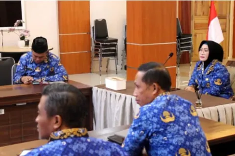 Wabub Morowali Ikuti Rakor Penyelenggaraan Pemda Secara Virtual