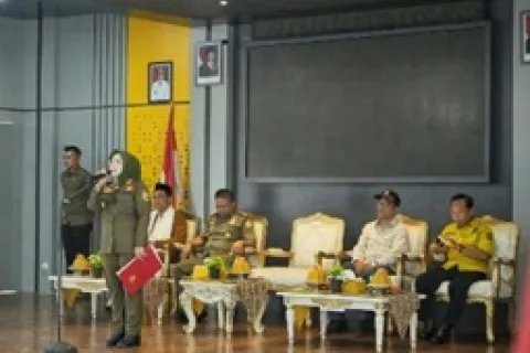 Wabup Morowali Lepas Satpol PP, Damkar dan Satlinmas Morowali ke Apel HUT Tiga Institusi Penting