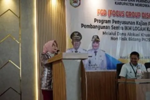 Wabup Morowali Buka FGD Kajian Proses Bisnis Sentra IKM Logam