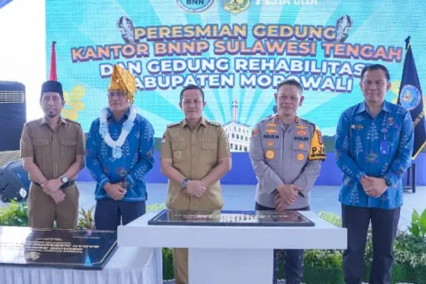 Hadiri Persemian Gedung BNNP, Bupati Morowali Ajak Masyarakat Jauhi Narkoba