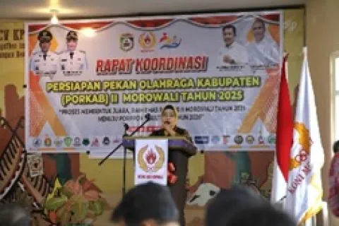 Wakil Bupati Iriane Iliyas Buka Resmi Rakor Persiapan PORKAB II 2025 Morowali