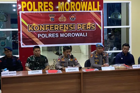 Polres Morowali Gelar Konferensi Pers Ungkap Pengeroyokan Sebapkan Tewasnya Pemuda di Bahodopi