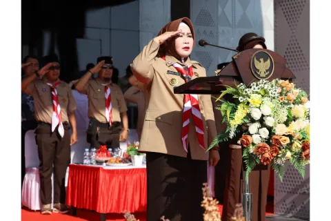 Wabup Iriane Iliyas Pimpin Acara Peringatan Hari Pramuka ke-64