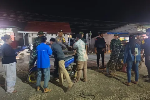 Polsek Bahodopi Patroli Gabungan Pengamanan Malam Minggu