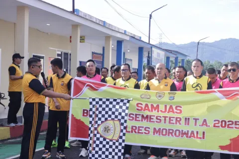 Polres Morowali Gelar Tes Kesamaptaan Jasmani Berkala Semester II Tahun 2025