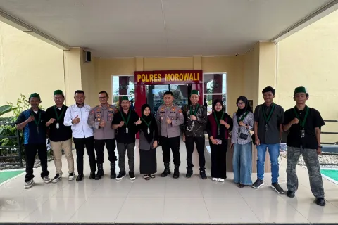 Silahturahmi HMI Cabang Persiapan Morowali, Kapolres Diminta Jadi Pemateri LK II