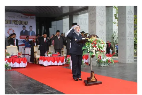 Wabup Iriane Bertindak Sebagai Inspektur Upacara Peringatan Hari Sumpah Pemuda ke-97 Thun 2025