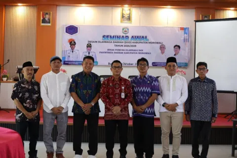 Pemdakab Morowali Gelar Seminar Awal Penyusunan Rancangan Desain Olahraga Daerah, Wujudkan Indonesia Emas 2045