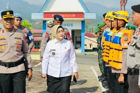 Wabup Morowali, Iriane Iliyas Hadiri Apel Gelar Pasukan Tanggap Darurat Bencana Hidrometeorologi 2025