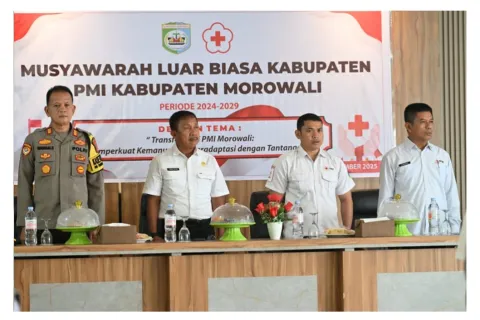 Sekda Yusman Mahbub Buka Musyawarah Luar Biasa PMI Morowali 2024–2029