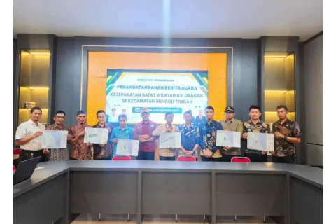 Penandatanganan Kesepakatan Batas Kelurahan se-Kecamatan Bungku Tengah Resmi Digelar