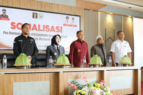 Pemkab Morowali Gelar Sosialisasi Posbankum, Wabup Iriane Iliyas: Upaya Pemerintah Hadirkan Layanan Hukum Gratis Bagi Masyarakat