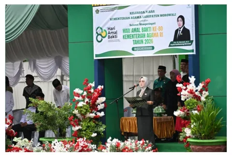 Wabup Iriane Iliyas Jadi Inspektur Upacara Hari Amal Bakti ke-80 Kemenag RI Tahun 2026