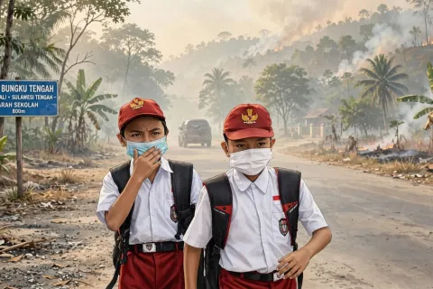 BMKG Tetapkan Morowali Prioritas Udara Tidak Sehat, 7 Kecamatan Terpaksa Belajar dari Rumah
