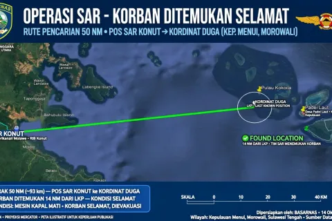 Nelayan Padei Laut Morowali Ditemukan Selamat Setelah 2 Hari Hilang di Perairan Kokoila